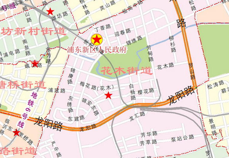 花木街道示意图